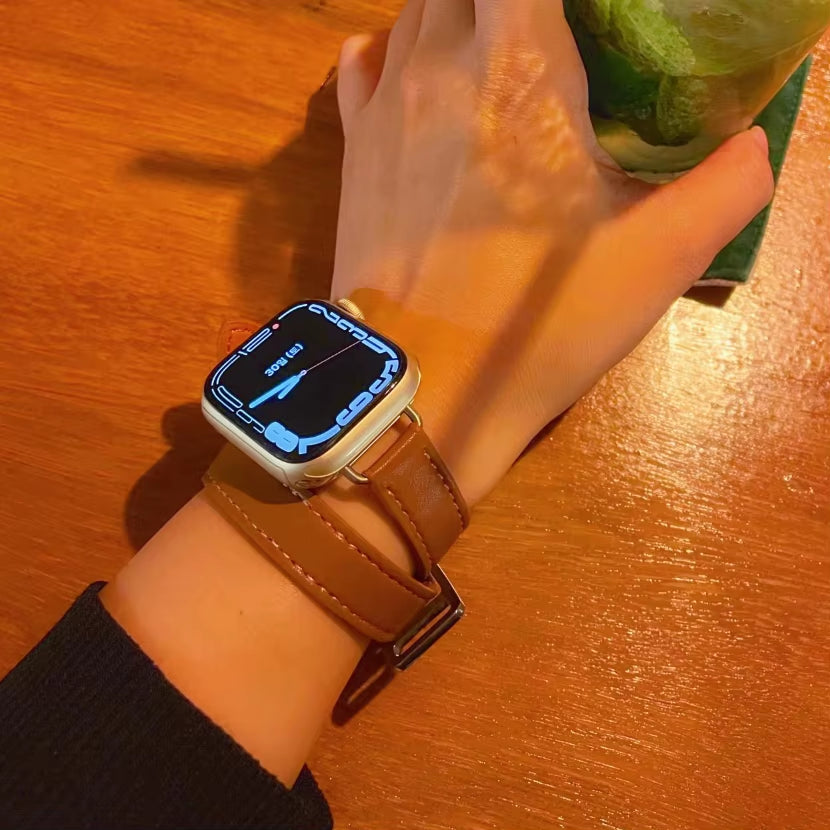 Bracelet En Cuir Pour Bracelet De Montre Apple 42/46Mm 49Mm 41Mm 45Mm 40Mm 44Mm, Correa Pour Iwatch Série 11 10 9 8 7 6 SE Ultra 3/2