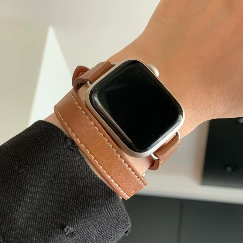 Bracelet En Cuir Pour Bracelet De Montre Apple 42/46Mm 49Mm 41Mm 45Mm 40Mm 44Mm, Correa Pour Iwatch Série 11 10 9 8 7 6 SE Ultra 3/2